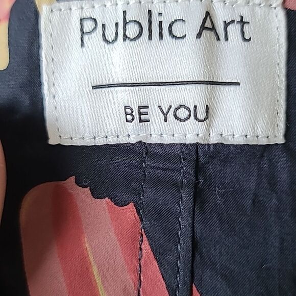 Public Art Shirt Navy Blue Popsicle Print Short Sleeve 100% Cotton NEW Small - Picture 5 of 7